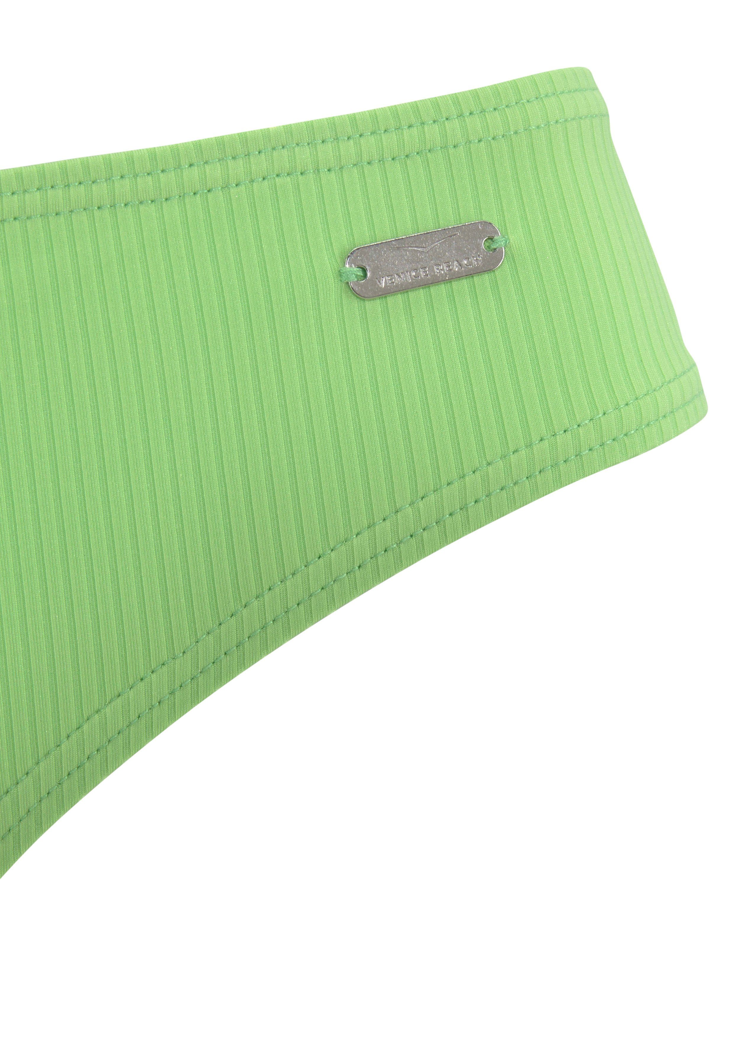 Venice Beach Bikini-Hose Lucky aus gerippter Strukturware