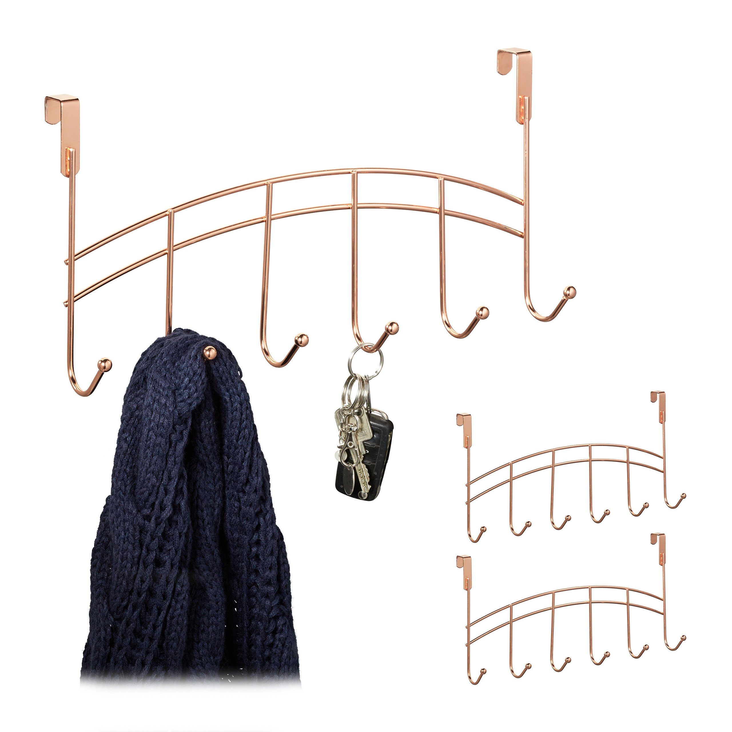 relaxdays Türgarderobe 3 x Türgarderobe zum günstig online kaufen