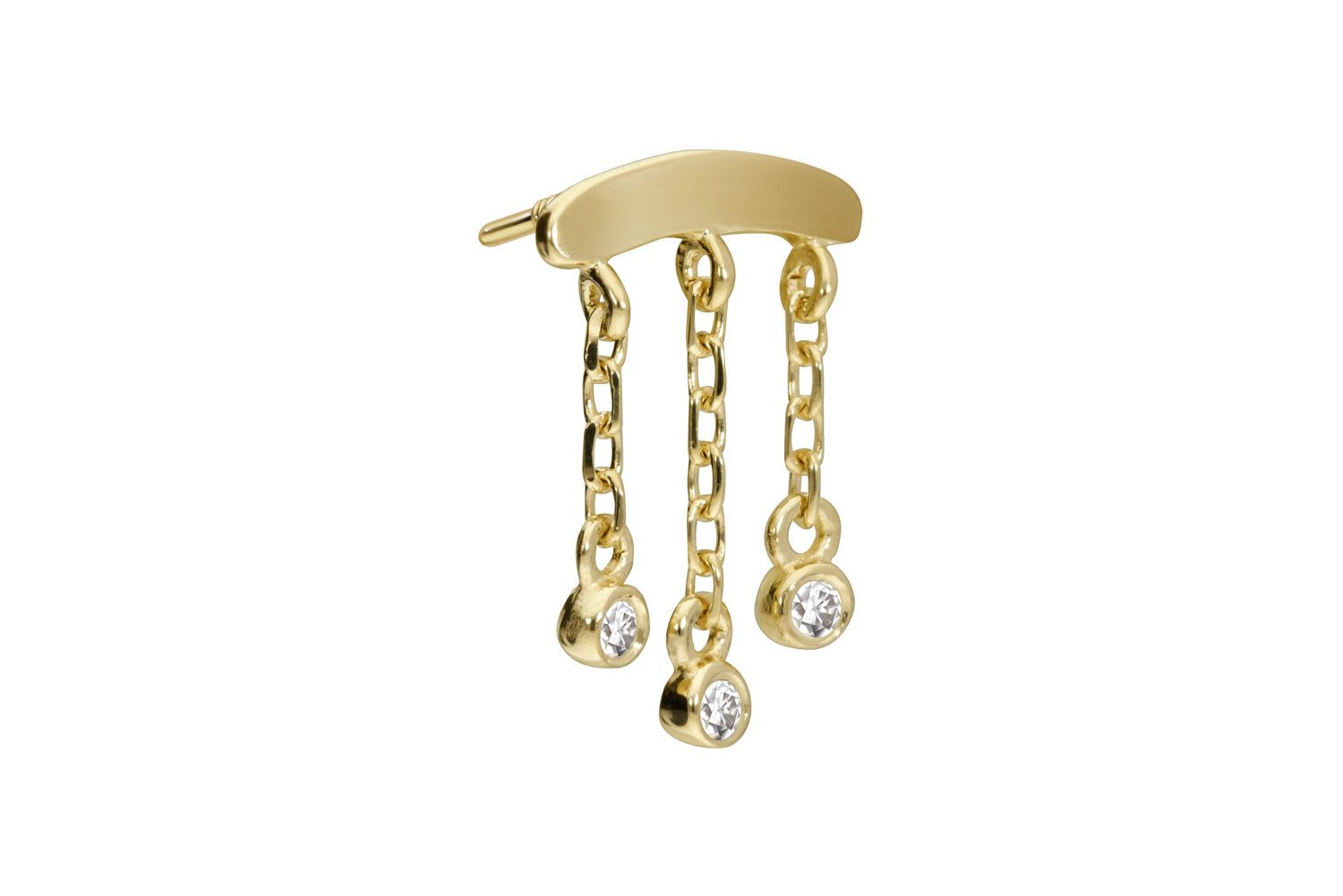 Piercing-Set 14 Karat Gold Schraubaufsatz mit Außengewinde WINDSPIEL