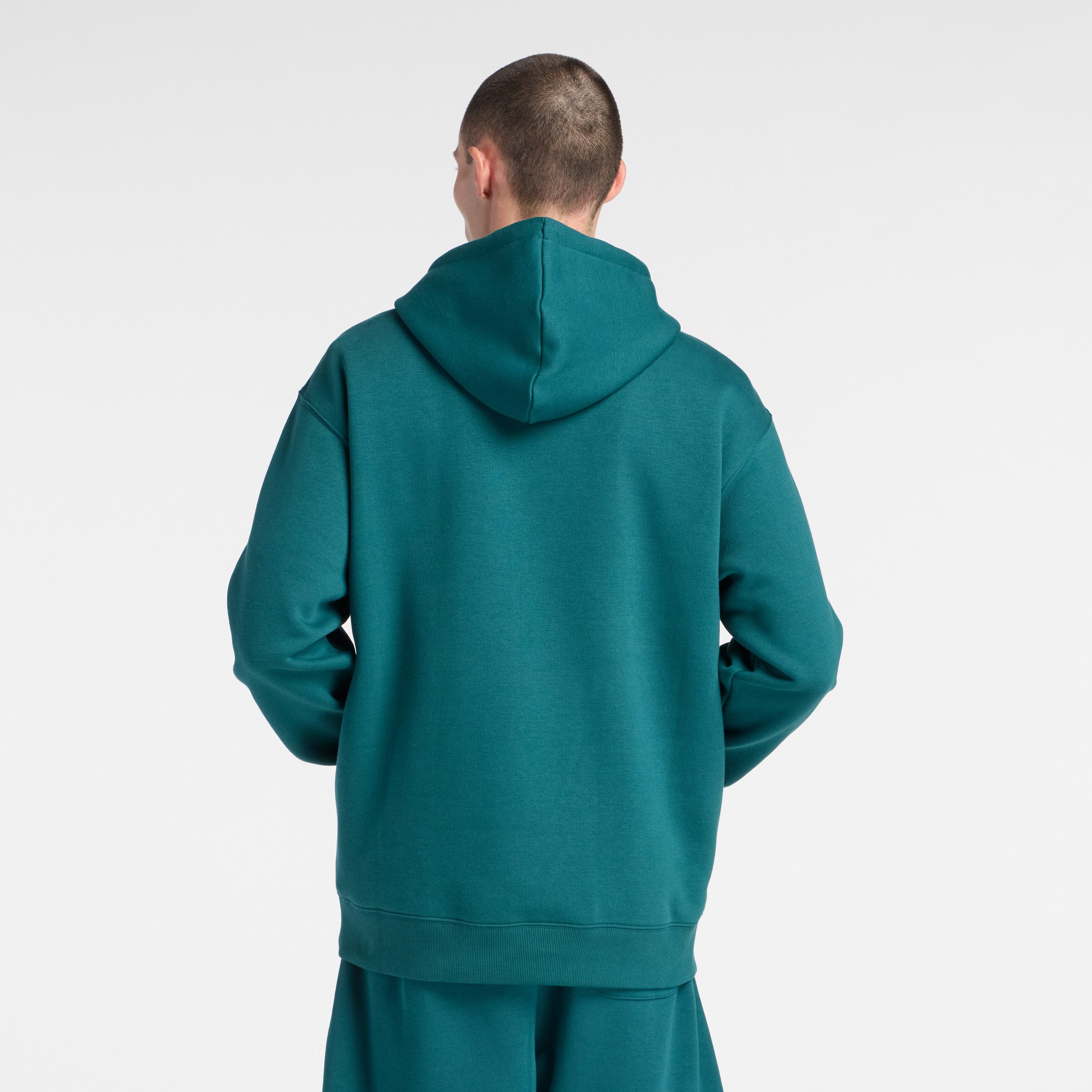 New Balance Kapuzensweatshirt Sport Essentials Fleece Hoodie mit Rundhalsausschnitt, Langarm-Design, aus Baumwolle und Polyester