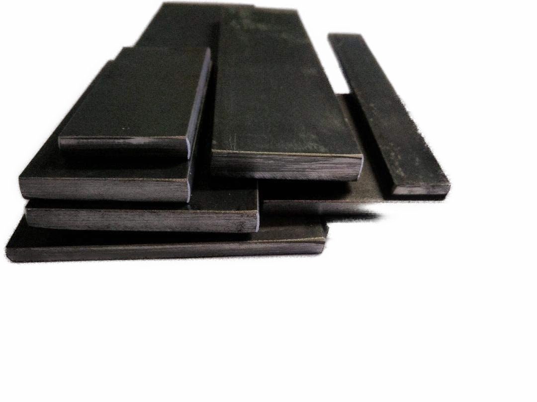 Werkshop Müller Flachstange Flachstahl-Bandstahl-schwarz Stahl, gut glatt, 1500 schwarzer, x unbehandelter 5 mm, Länge: zum 25 mm, Schweißen stabil