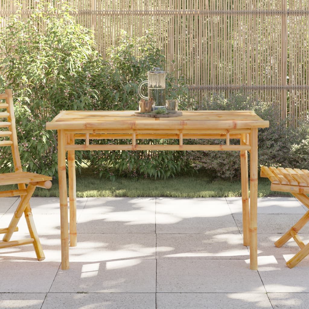 vidaXL Gartentisch Garten-Esstisch 110x55x75 cm Bambus (1-St)