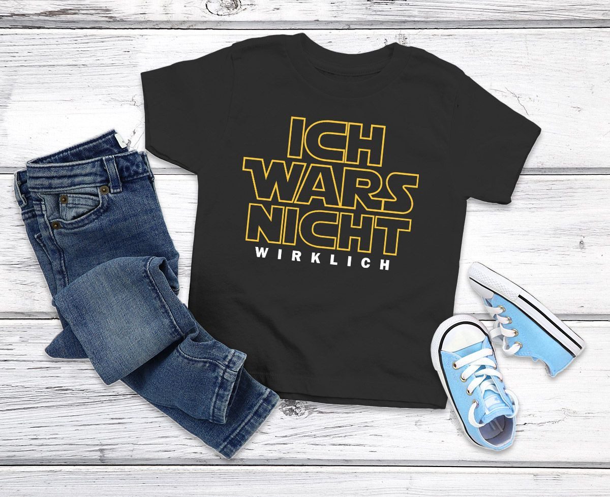 MoonWorks Print-Shirt Kinder T-Shirt Jungen Ich Wars nicht Wirklich Spruch lustig