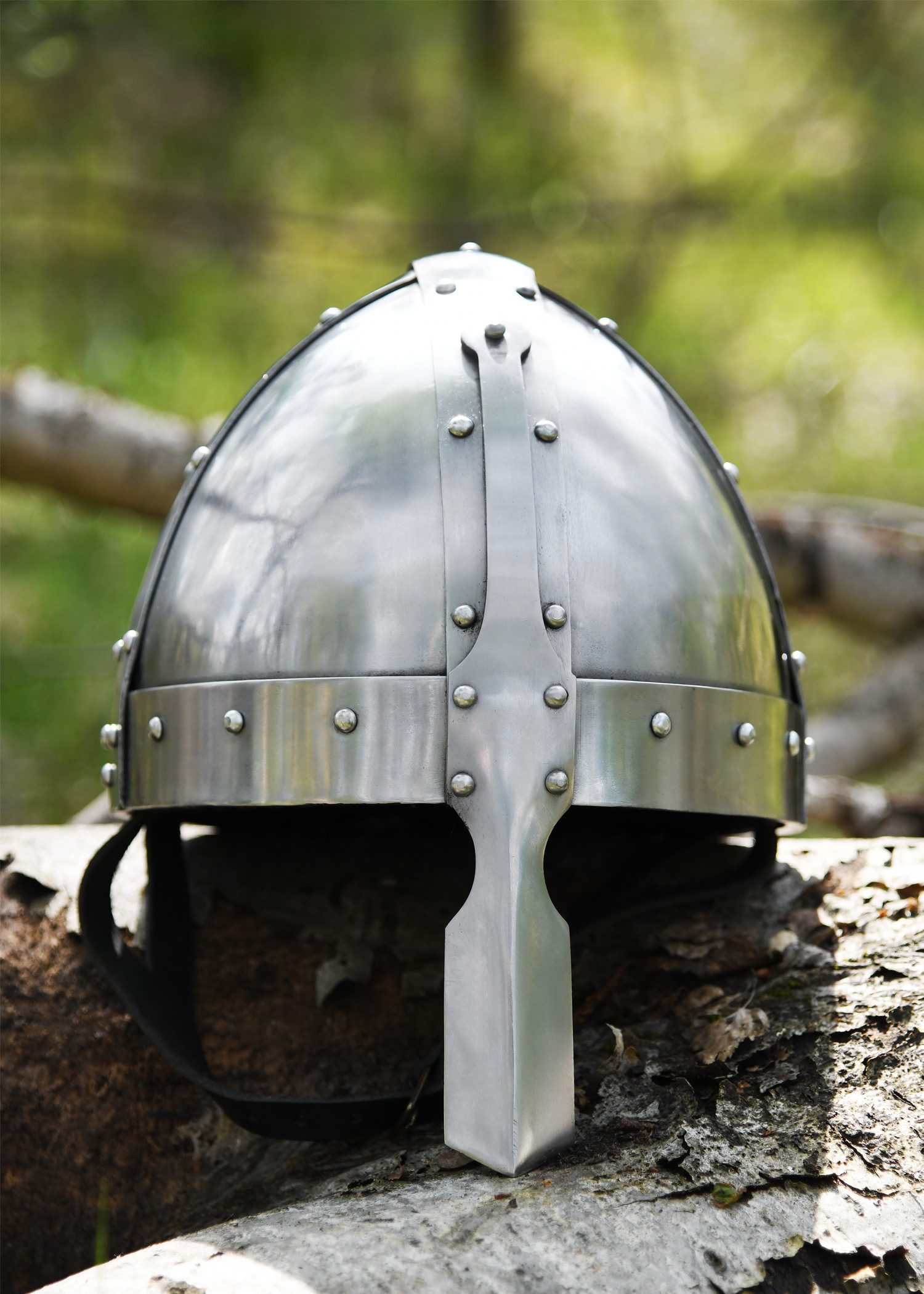 Battle Merchant Ritter-Kostüm Spangenhelm, 2 mm Stahl - schaukampftauglich
