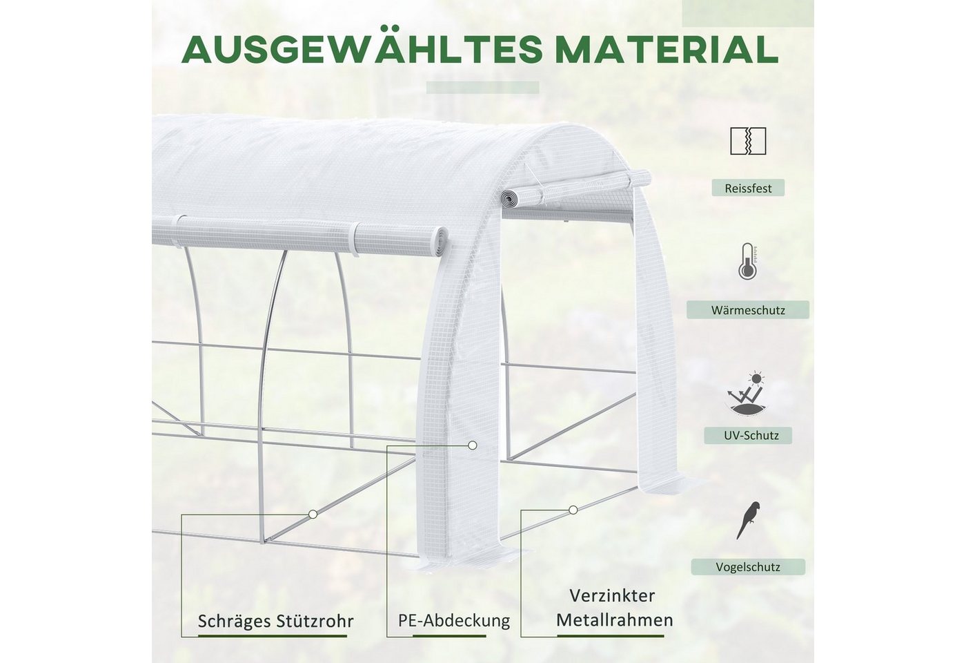 Outsunny Foliengewächshaus Gewächshaus... Outsunny Foliengewächshaus Gewächshaus...