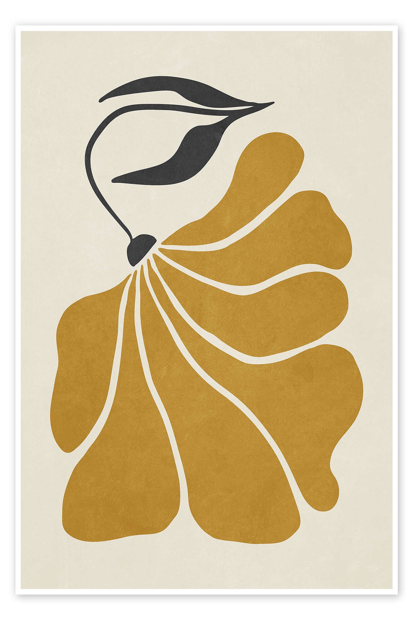 Posterlounge Wandbild Organic Yellow Flower II, Olga Telnova, erhältlich als Poster, Leinwandbild, Wandsticker oder Acrylglasbild