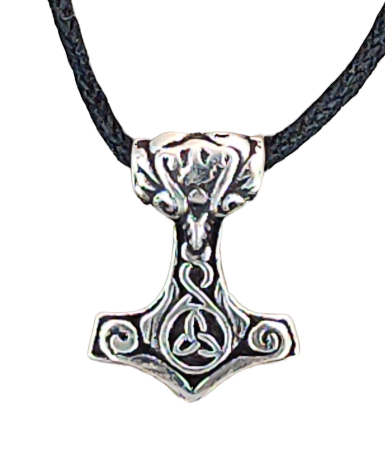 Kiss of Leather Kettenanhänger Thorshammer Anhänger Silber 925 Thorhammer Thor Hammer Odin Nr. 71