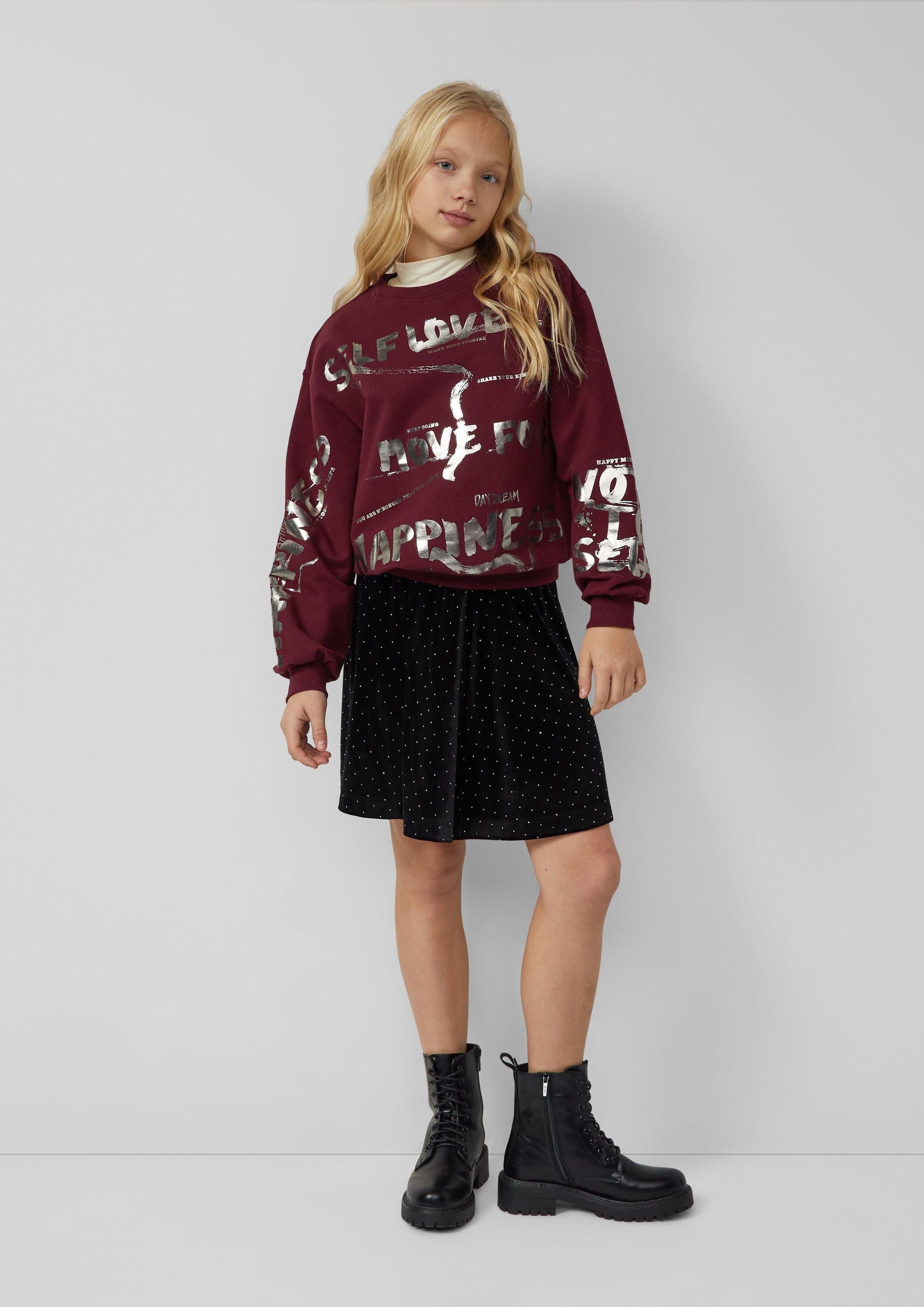 s.Oliver Sweatshirt Sweatshirt Kuscheliges Oversize Sweatshirt mit Folienprint
