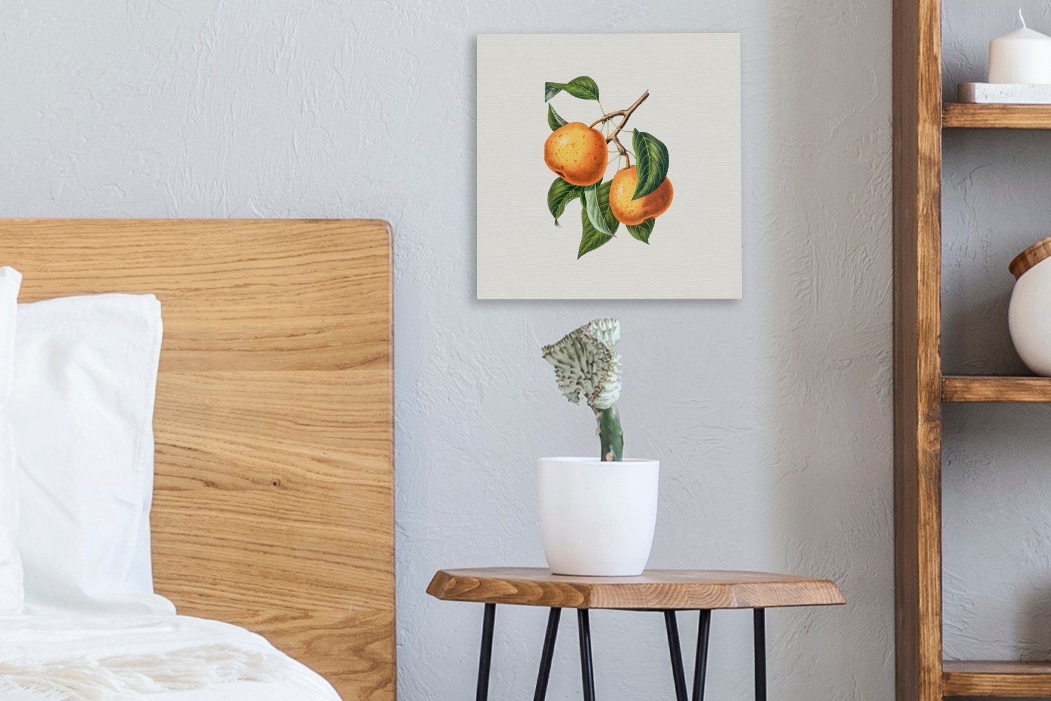 (1 - Schlafzimmer Leinwand Obst - Bilder St), Leinwandbild Wohnzimmer Lebensmittel für Jahrgang, OneMillionCanvasses®