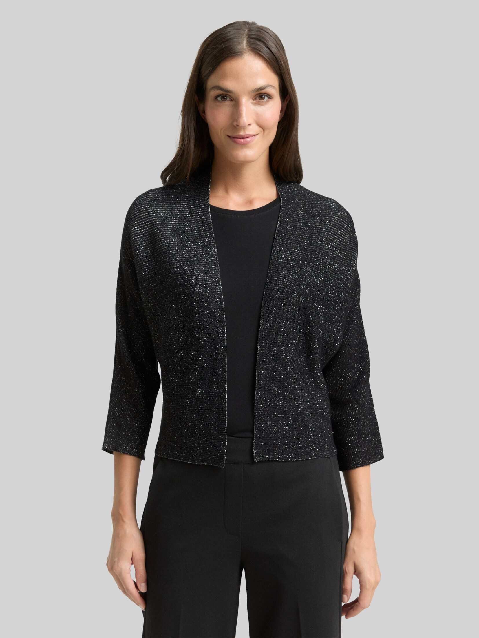 TOM TAILOR Cardigan Pullover & Strickjacken Cropped Cardigan mit Glitzer-Effekt