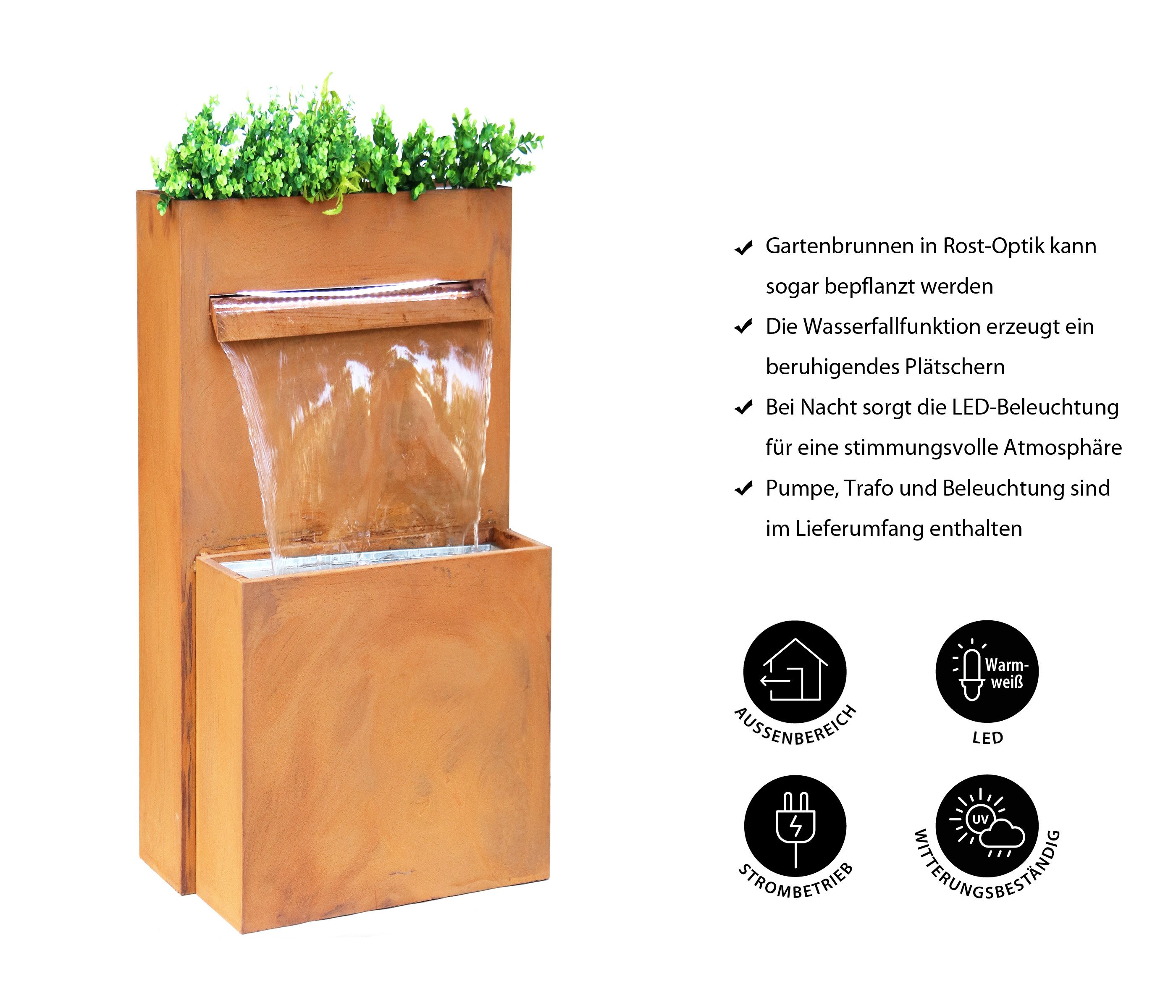 Dehner Gartenbrunnen Perth mit LED Beleuchtung, günstig online kaufen