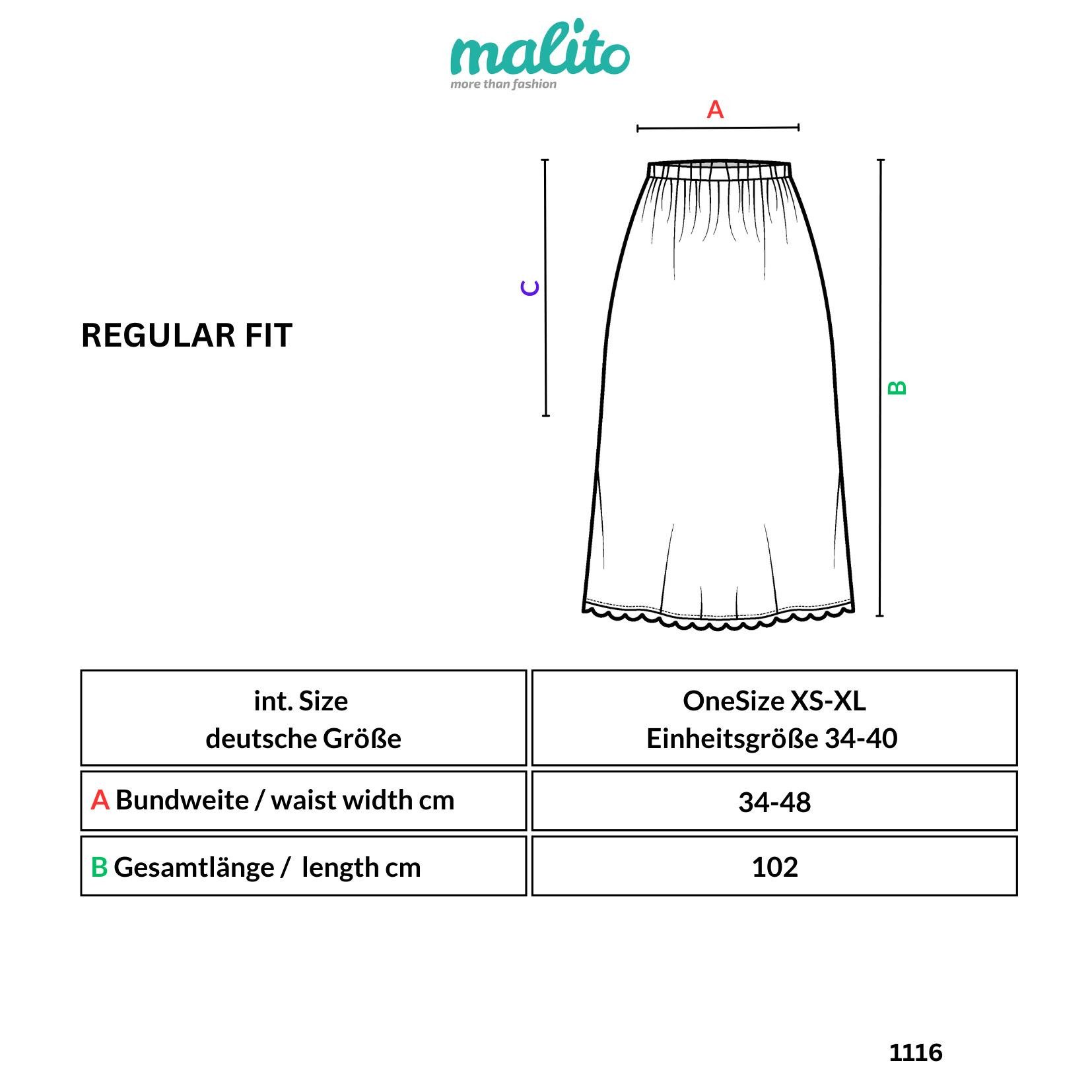 malito more than fashion Sommerrock malito Damen Maxi Rock mit Strickmuster, langer Rock mit Gürtel, luftiger Maxirock