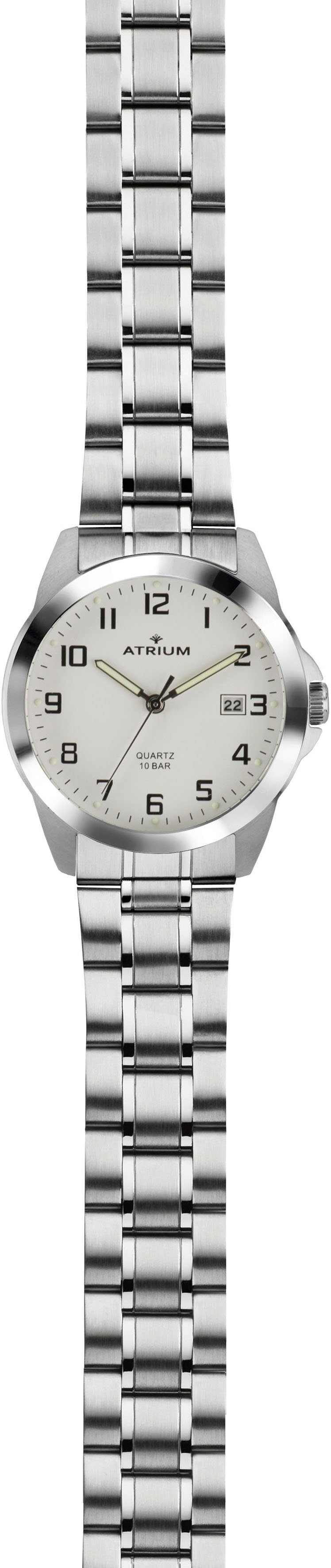 Atrium Quarzuhr A16-30, Armbanduhr, Herrenuhr,Damenuhr,Edelstahlarmband, bis 10bar wasserdicht