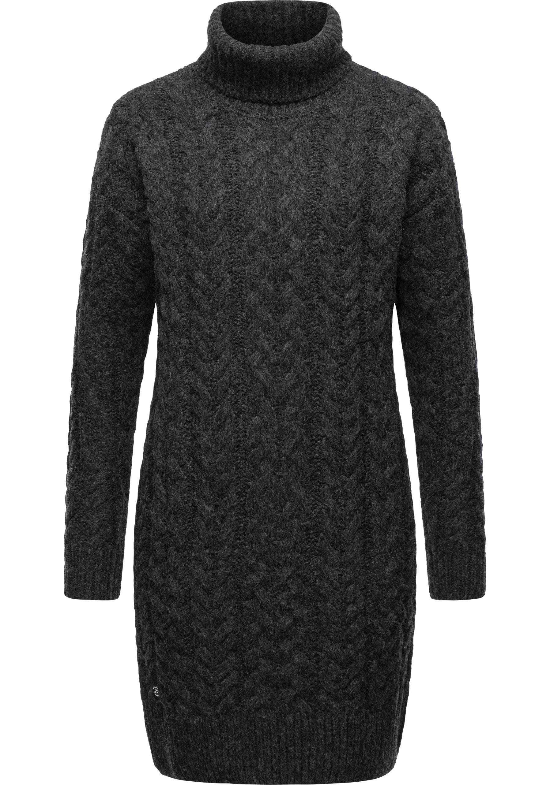 Ragwear Strickkleid Janna warmes Zopfstrick-Midikleid mit günstig online kaufen