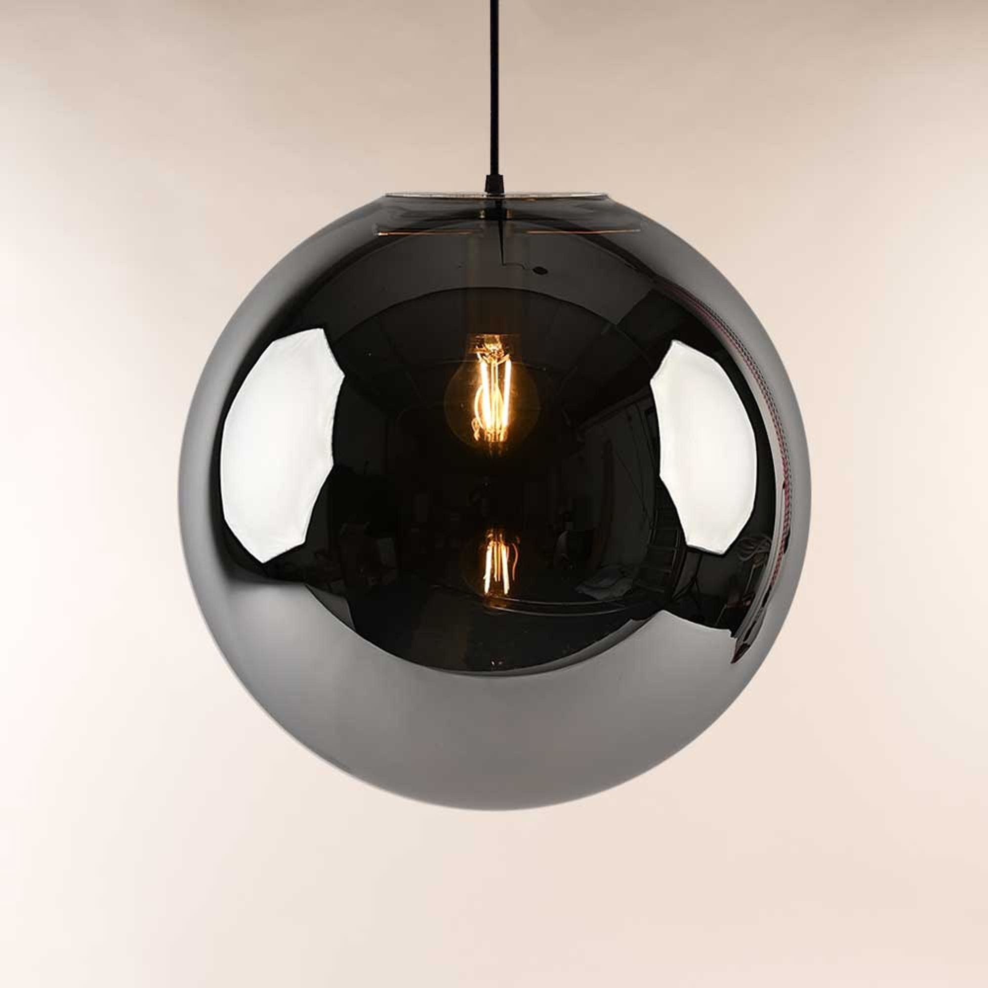 s.luce Pendelleuchte Galerieleuchte Orb Glaskugel 5m Abhängung Gold/Rauch