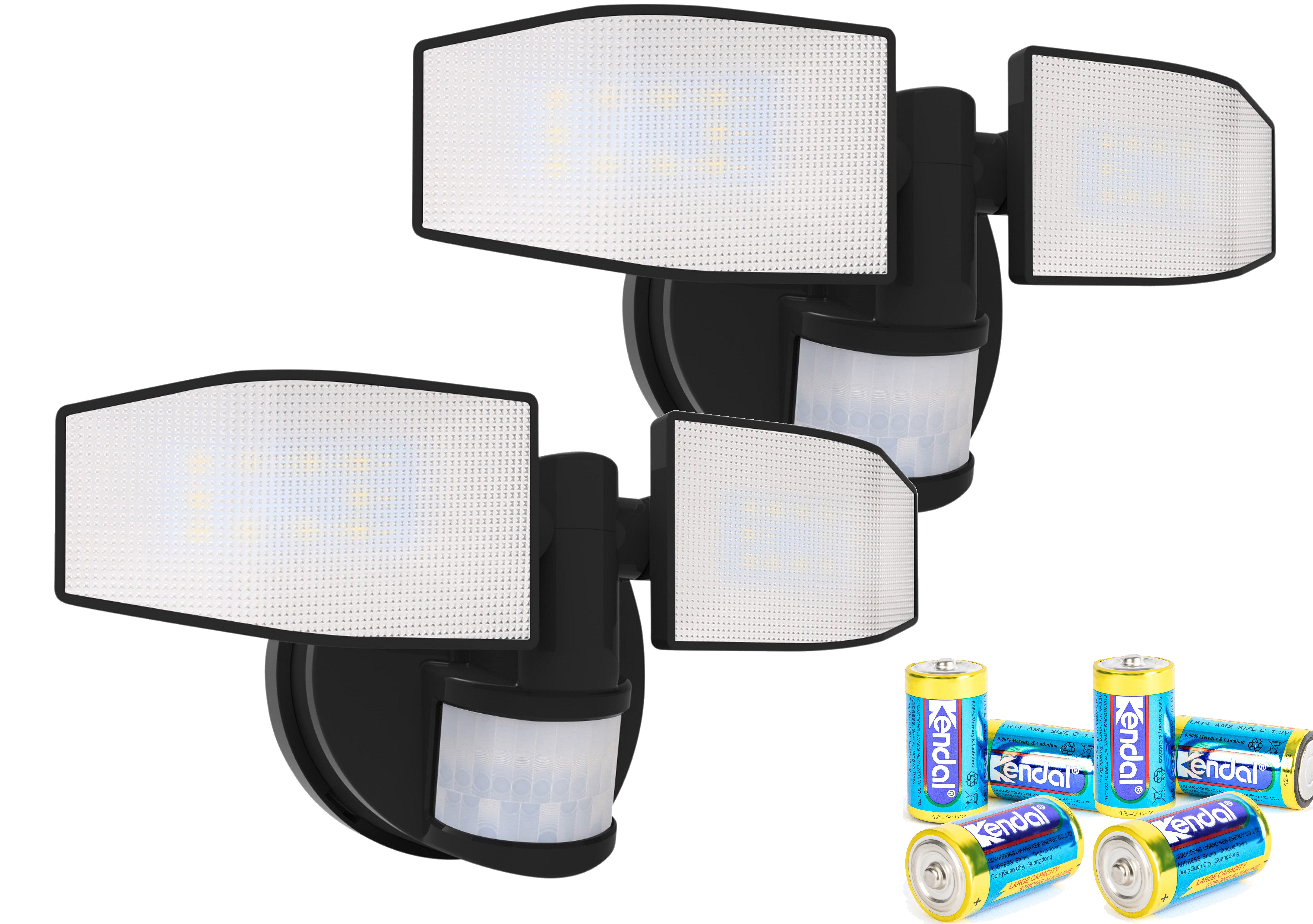 Northpoint LED Wandstrahler Bewegungsmelder 2 Fluter-Köpfe günstig online kaufen