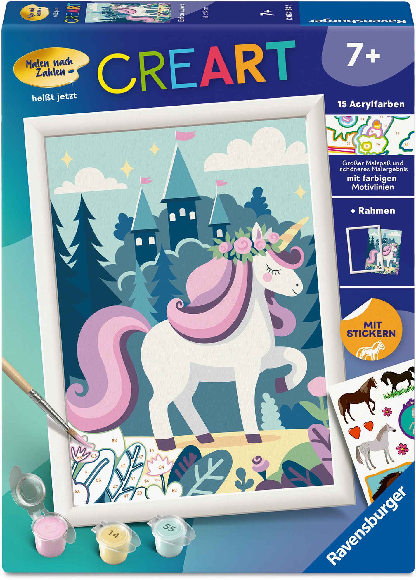 Ravensburger Malen nach Zahlen Malen nach Zahlen CREART Serie D Pferde Einhorn Aurora 12023188
