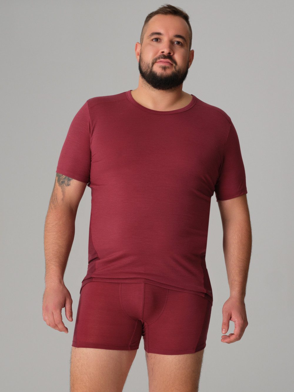 Kurzarmshirt aus Merinowolle