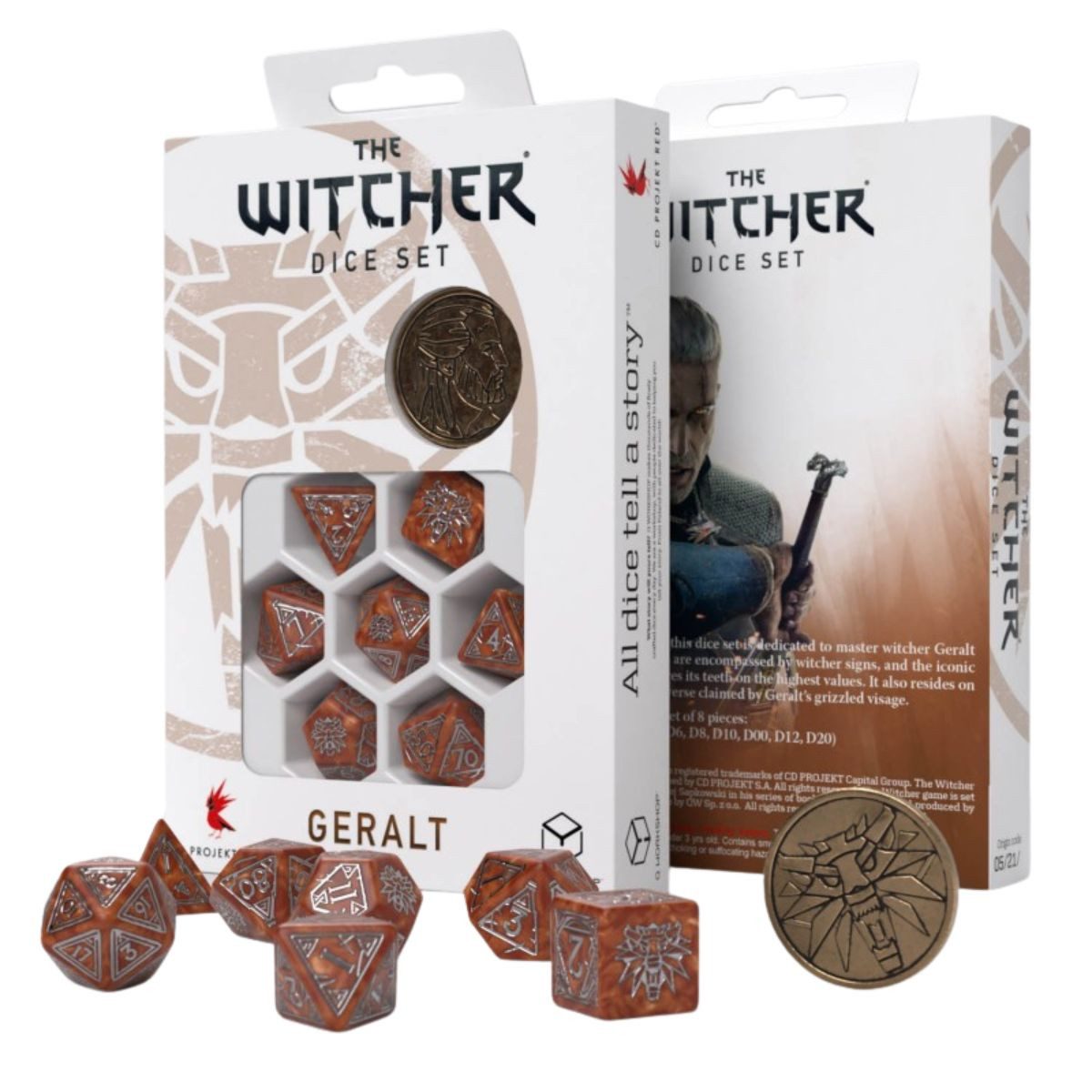 Q-Workshop Spiel Q-Workshop The Witcher Dice Set Geralt The Monster Slayer