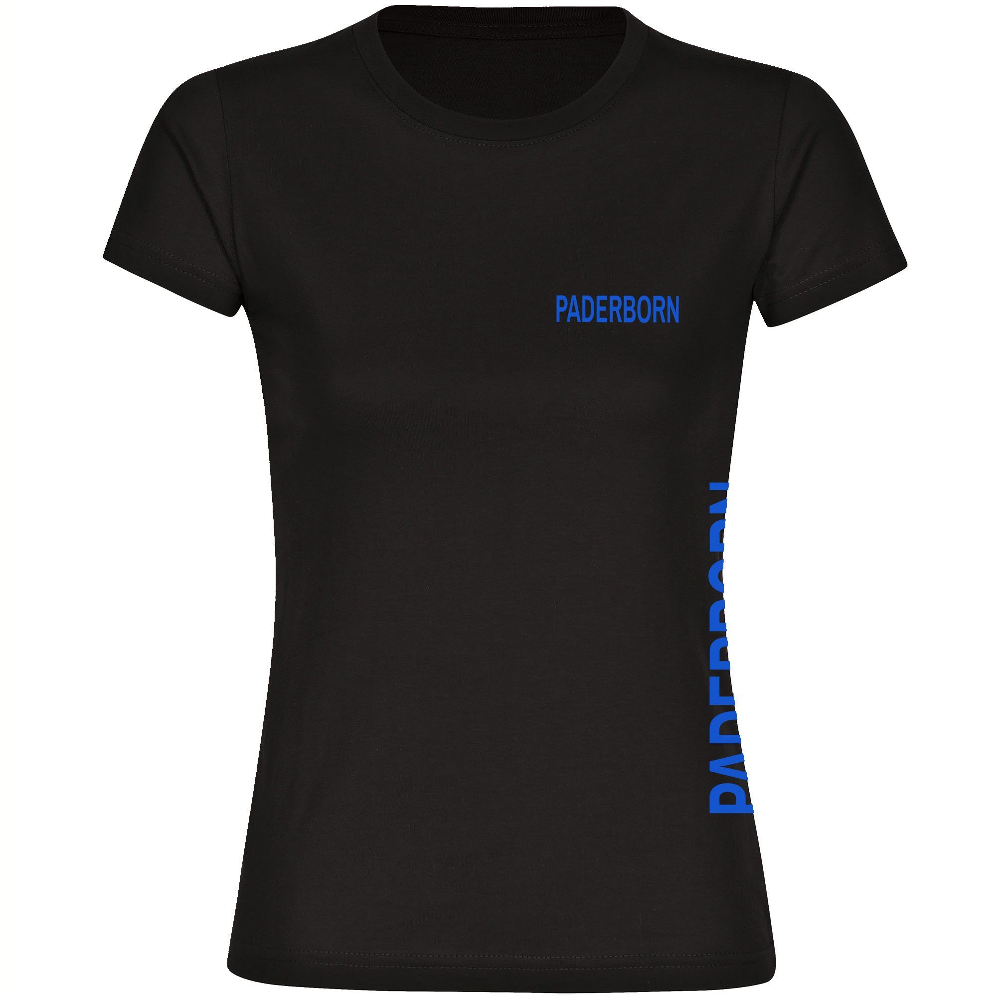 multifanshop T-Shirt Damen Paderborn - Brust & Seite - Frauen