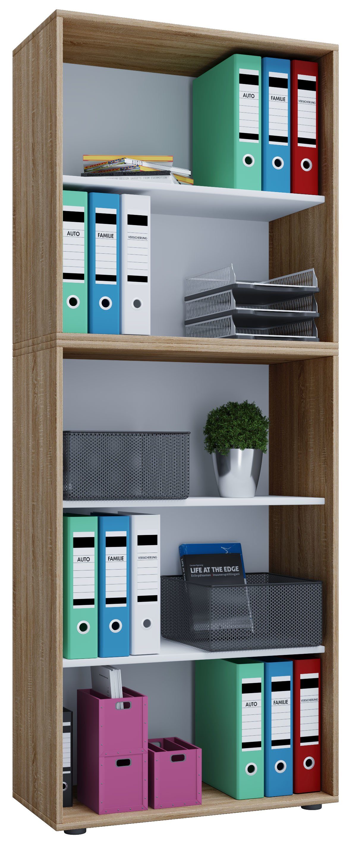 Aktenregal Holz Büro Regal Bücher Ordner Aktenregal Lona 5f