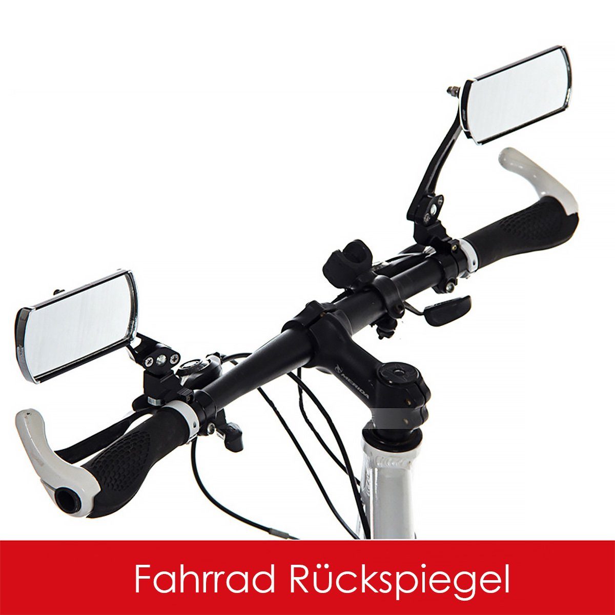 MidGard Fahrradspiegel Fahrrad Rückspiegel-Set f. Links & Rechts Rückspiegel f. Fahrradlenker