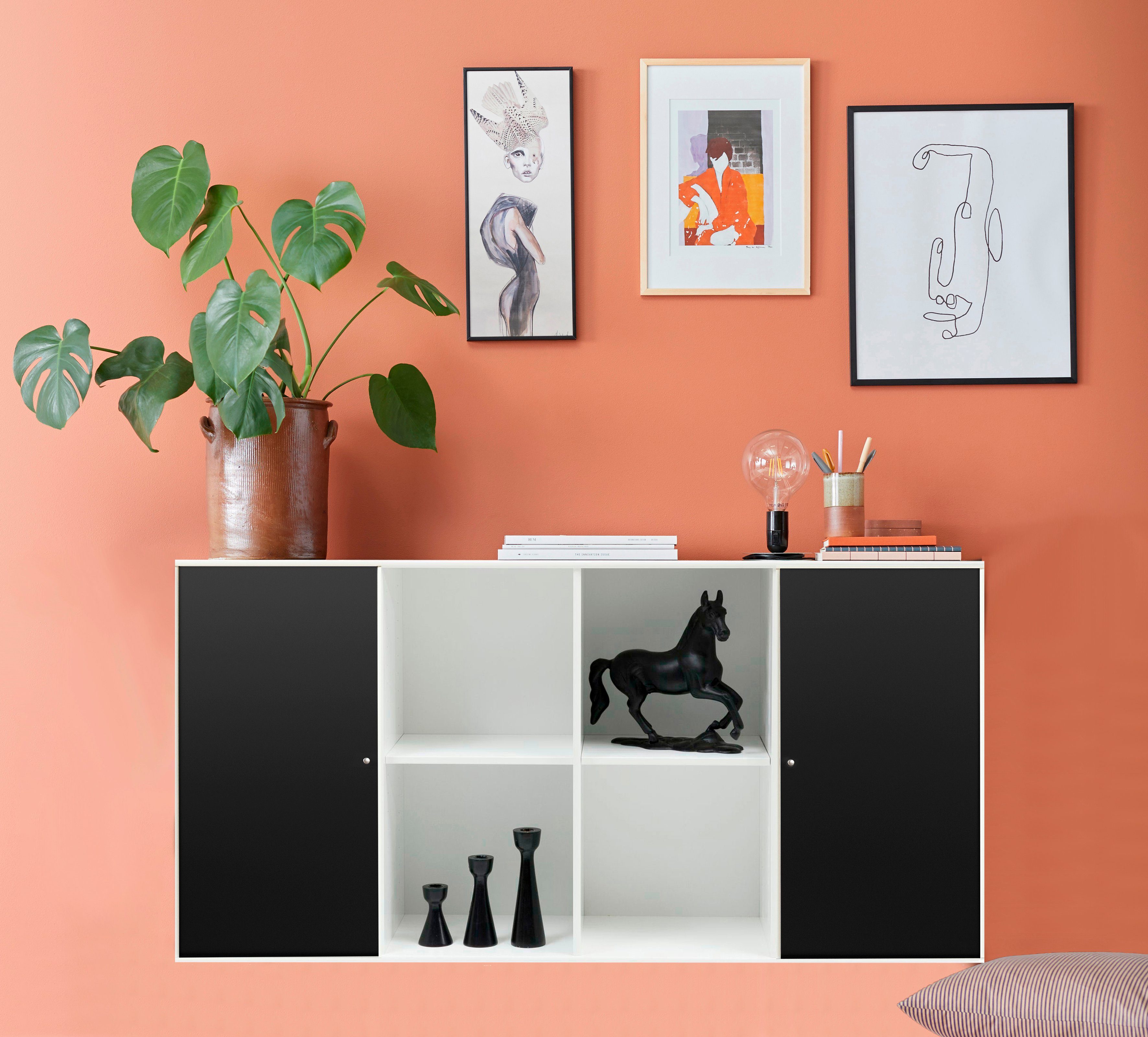 Hammel Furniture Türfront Mistral Kubus 062, Tür passend zur Sideboard & Bücherregal (1 St), für Korpus 025, 026, 116 und 117, Blick nach r. oder l., Breite: 32 cm