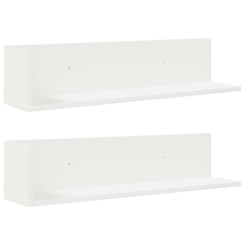 vidaXL Regal Wandregale 2 Stk. Weiß günstig online kaufen