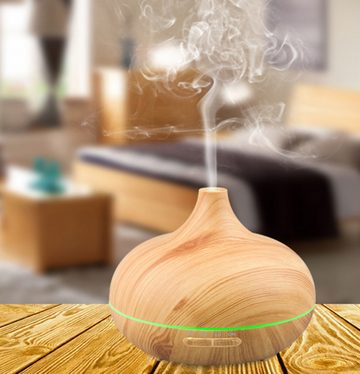 KIKI Luftbefeuchter 500 ml Aromatherapie-Öl-Diffusor, Luftbefeuchter mit Fernbedienung