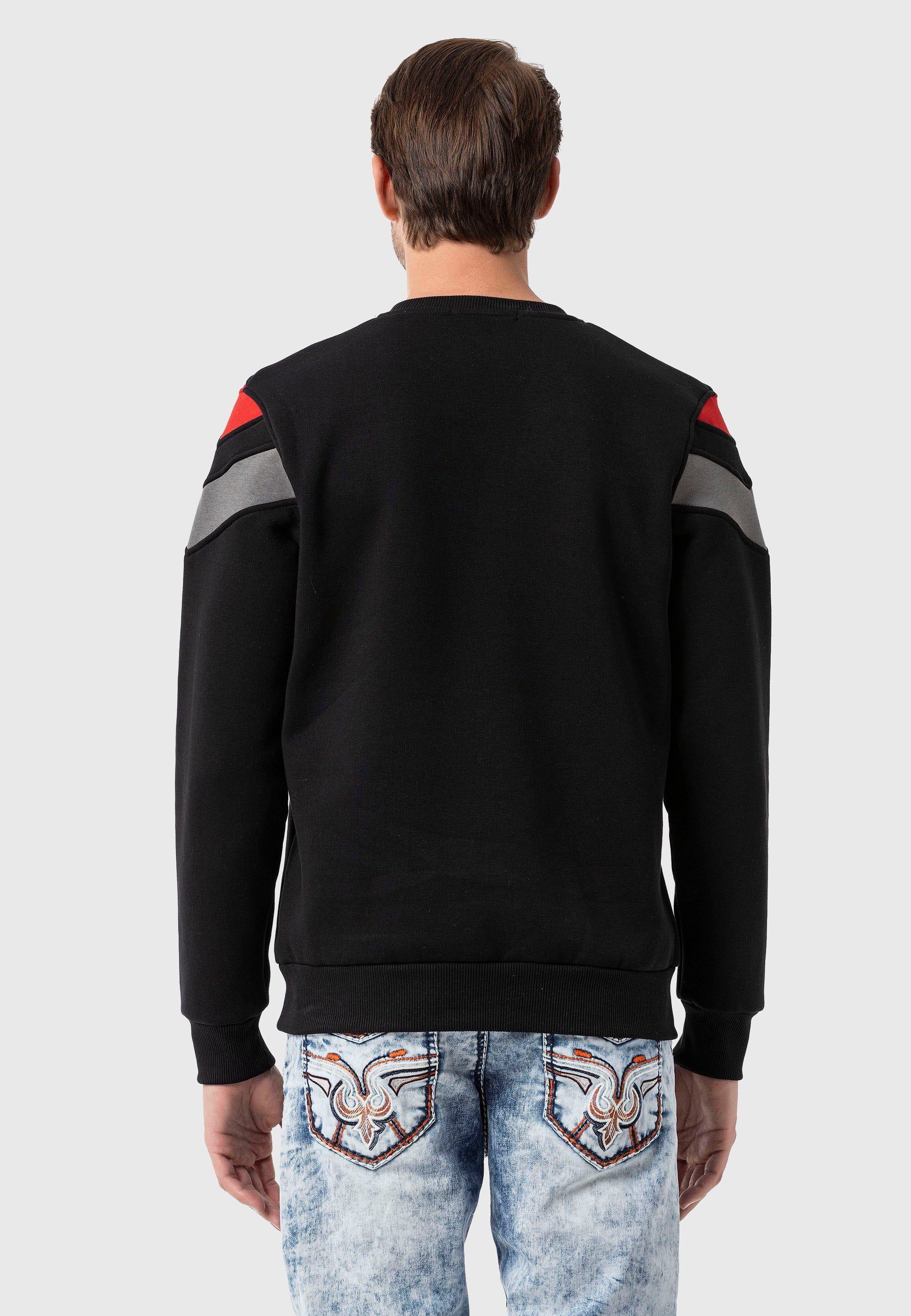Cipo & Baxx Sweatshirt Sweatshirts (1-tlg) mit modernem Streifen-Design günstig online kaufen