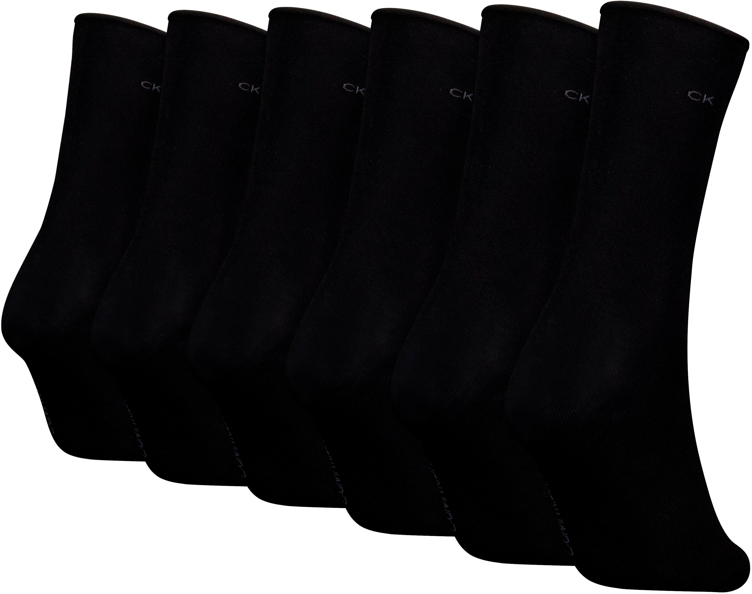 (Packung, CALVIN Socken 6-Paar) Klein Calvin black KLEIN SOCKS CREW