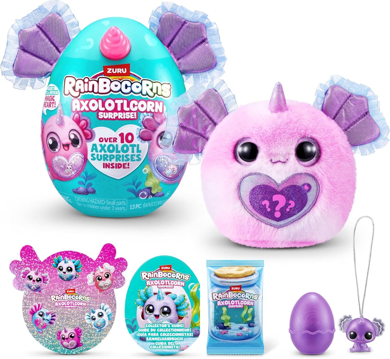ZURU Plüschfigur ZURU 92120D - Rainbocorns Axolotlcorn Surprise - Axolotl Candy