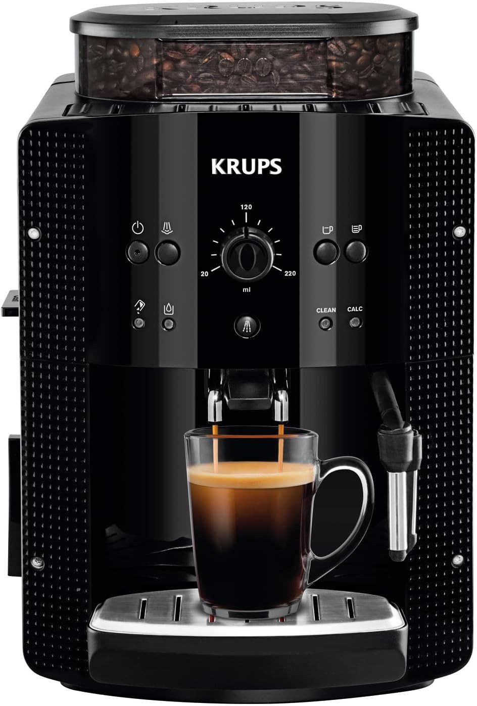 Krups Kaffeevollautomat EA8108, Krups EA8108 Vollautomat Kaffeemaschine 15 bar 1,8L Schwarz