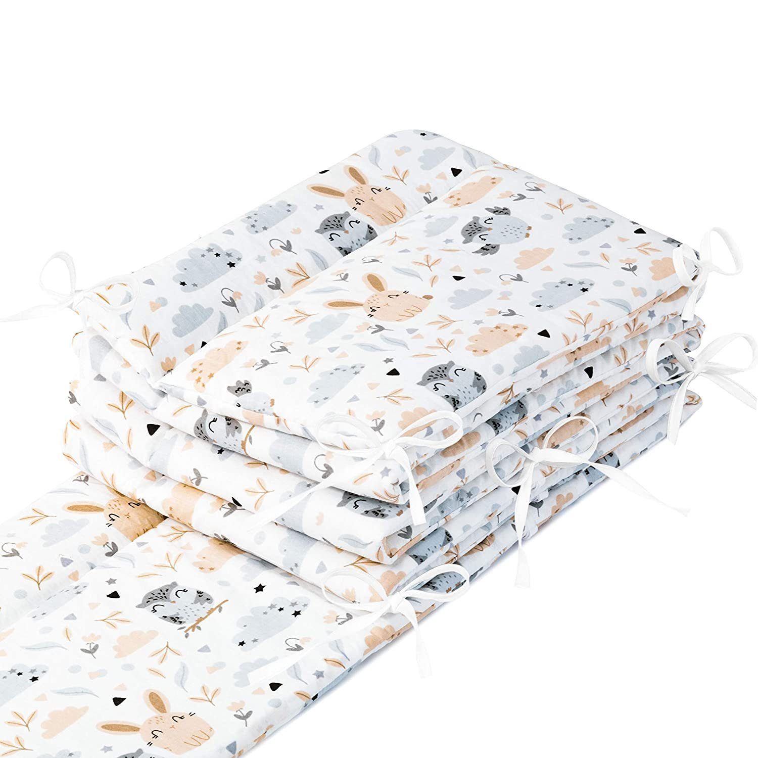 Amilian Bettnestchen Bettumrandung 360x30 cm für Babybett 120 x 60 cm geeig günstig online kaufen