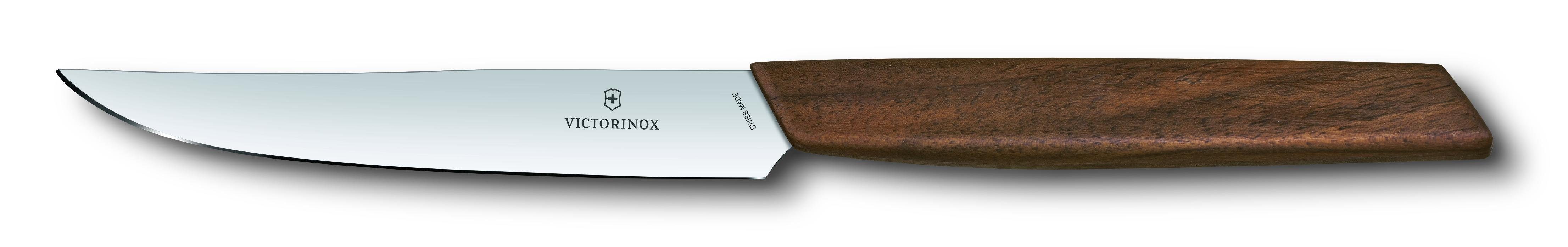 Victorinox Taschenmesser Swiss Modern Geschenkv. Nussb., Steakmesser-Set, 2-teilig, 12cm