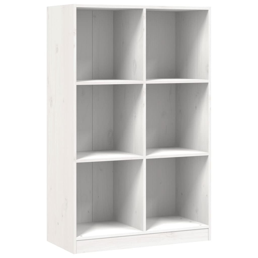vidaXL Bücherregal Bücherregal Weiß 70x33x110 cm Massivholz Kiefer, 1-tlg.