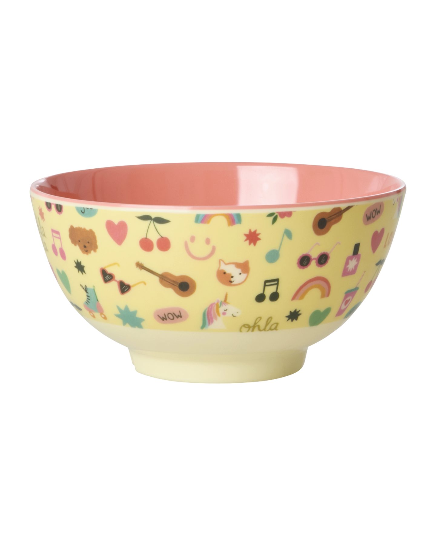 rice Kinderschüssel Rice Melamin Schüssel - Soft Yellow Unicorn Love 700ml, Melamin