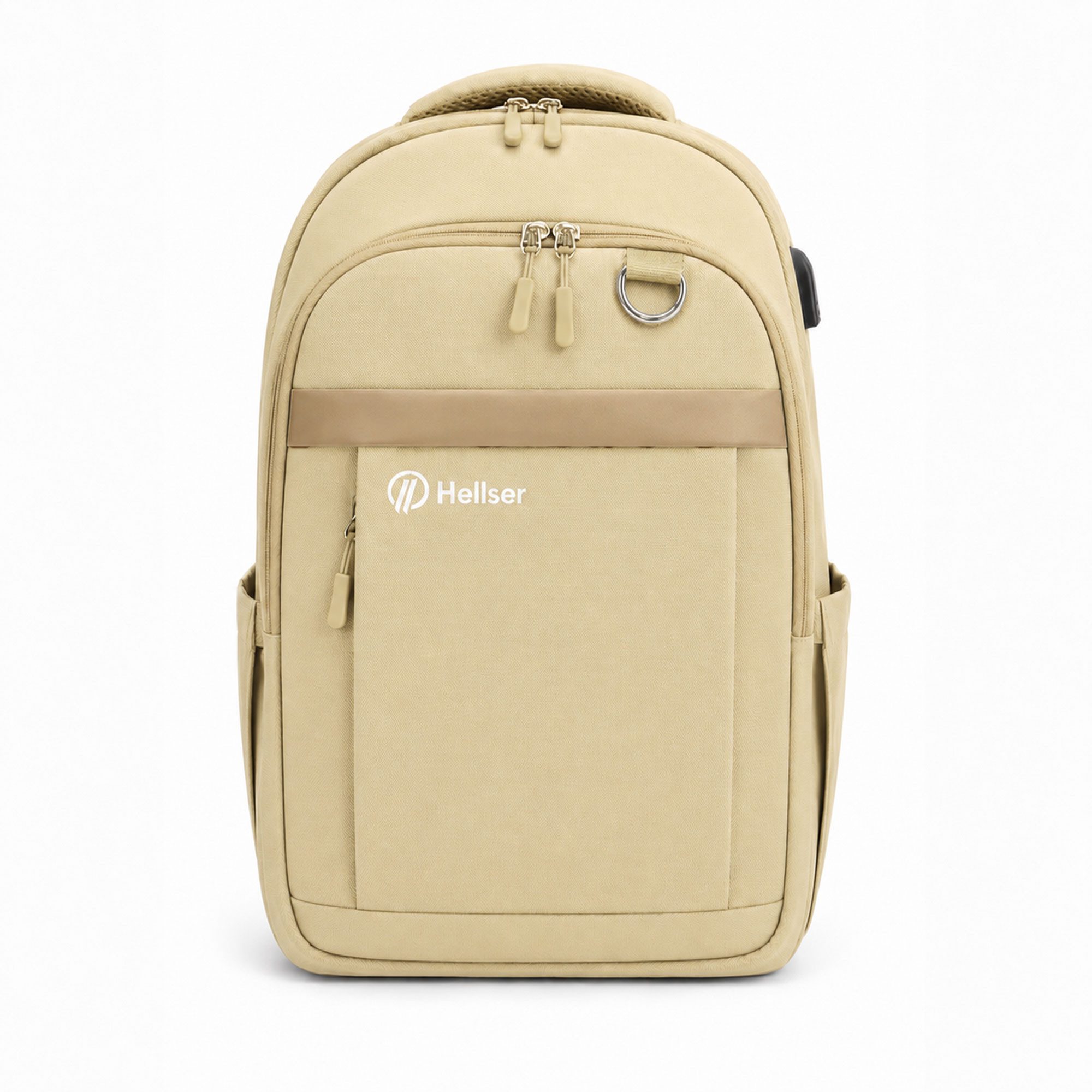 HELLSER Laptoprucksack 25L Unisex Cityrucksack Laptop 15,6 Zoll – 41 x 27 x 15 cm, mit USB-Anschluss, versteckte Tasche hinten, für Schule, Uni, Alltag