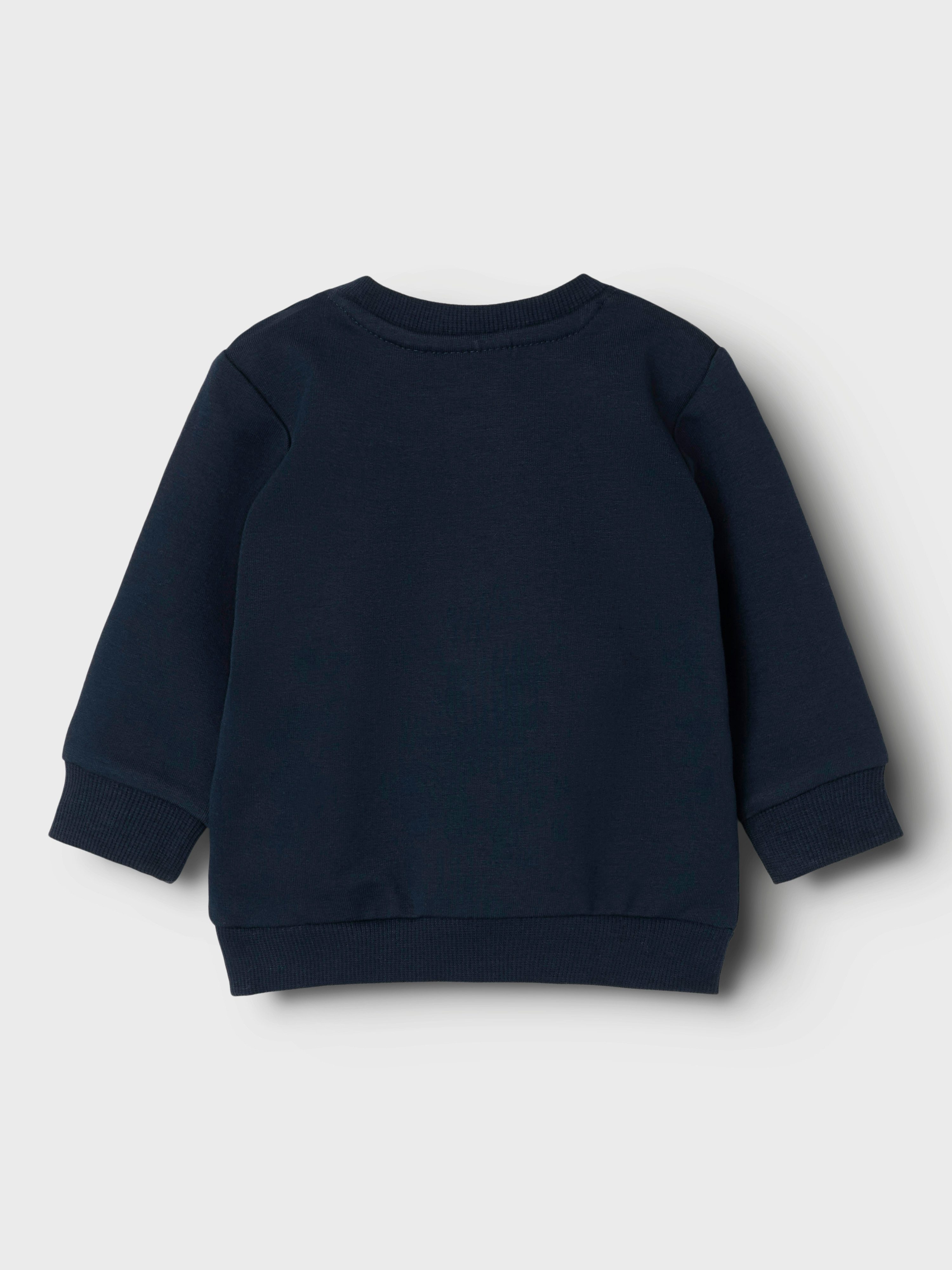 Name It Sweatshirt NBNTAKKI für Mädchen und Jungen mit Druckknopf und Stretch unifarben, casual, regular fit, Baumwollmix, Rundhals – Bild 3 von 5