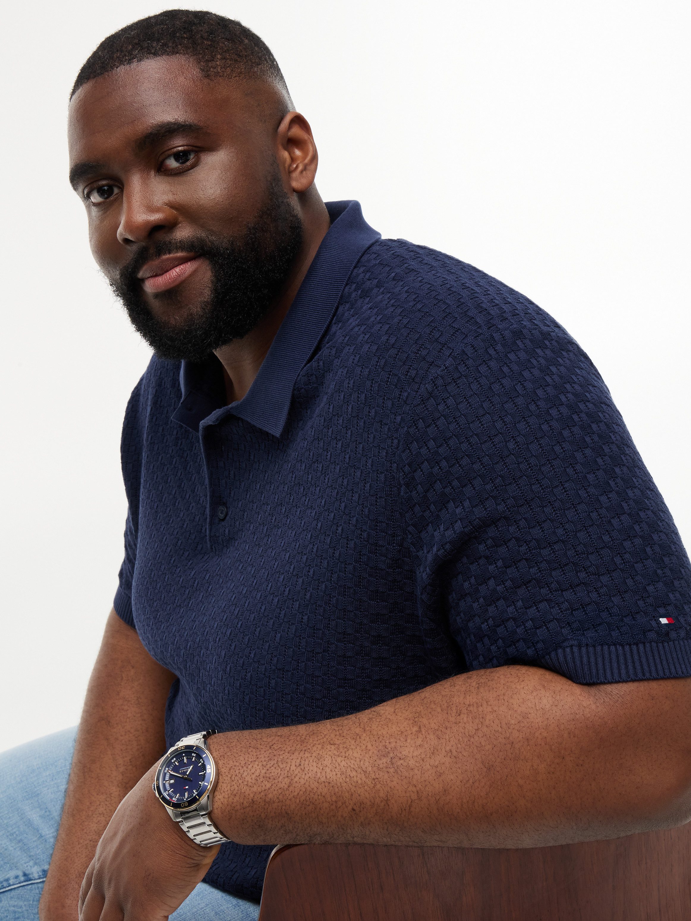 Tommy Hilfiger Big & Tall Poloshirt BT-GMD STRUCTURE Große Größen, mit Struktur