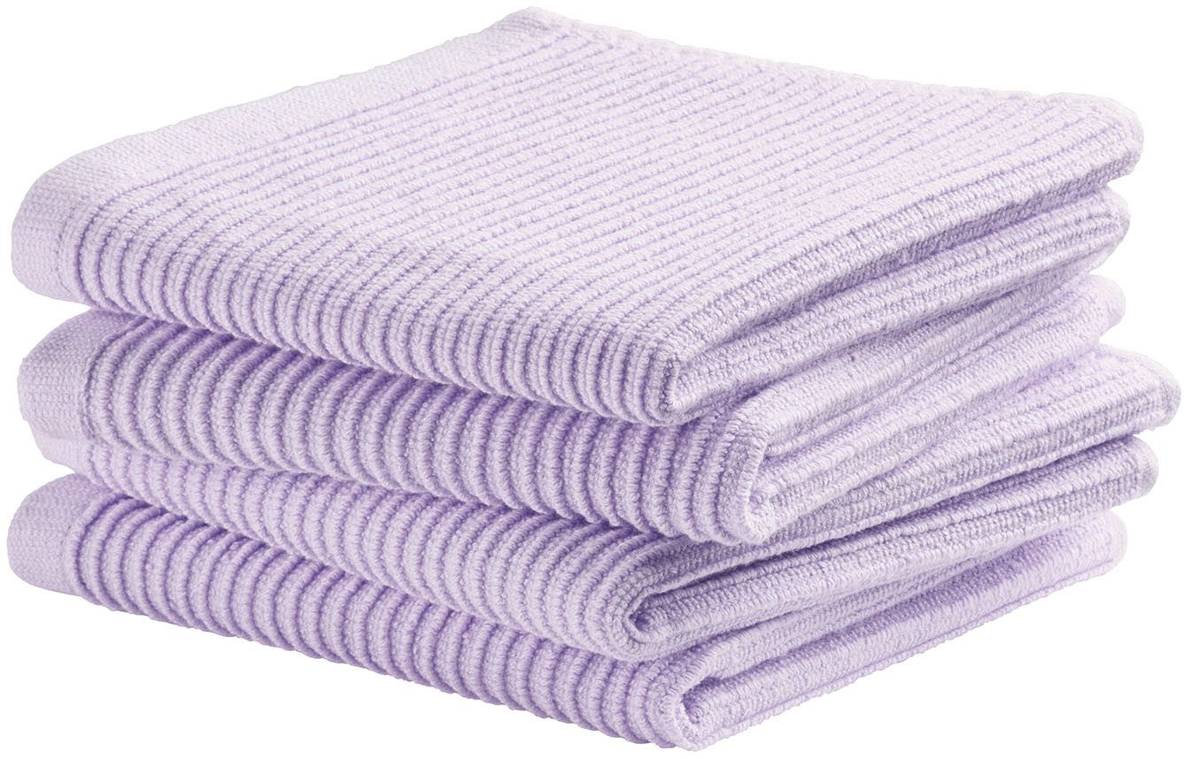 DDDDD Spültuch DDDDD Basic Geschirrtuch Pastell (4er-Pack), (Packung, 4-tlg), schnell trocknend, 100% Baumwolle