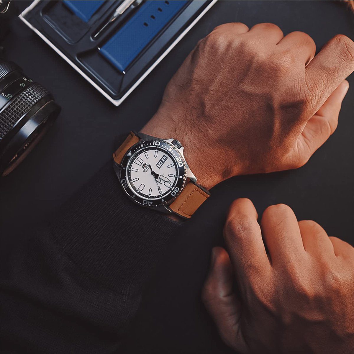 Jormftte Uhrenarmband Uhrenarmband,Smart 20mm watch Kunstlederarmband,Schwarz