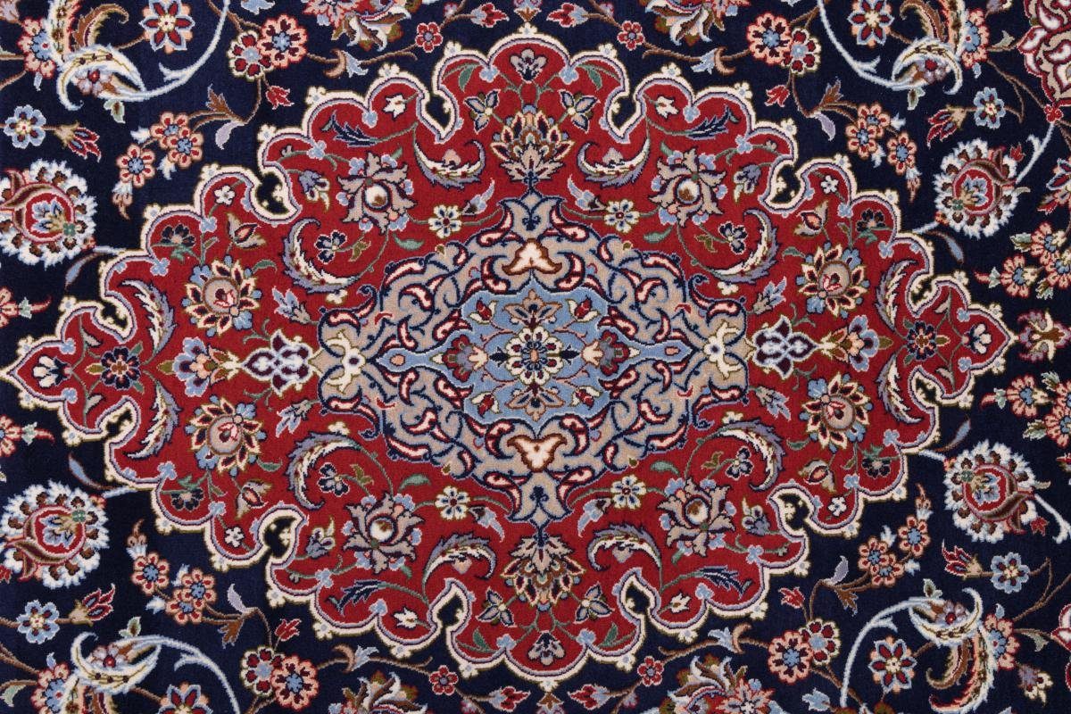 Orientteppich Isfahan Seidenkette 203x308 Orientteppich, Handgeknüpfter rechteckig, 8 Höhe: Nain Trading, mm