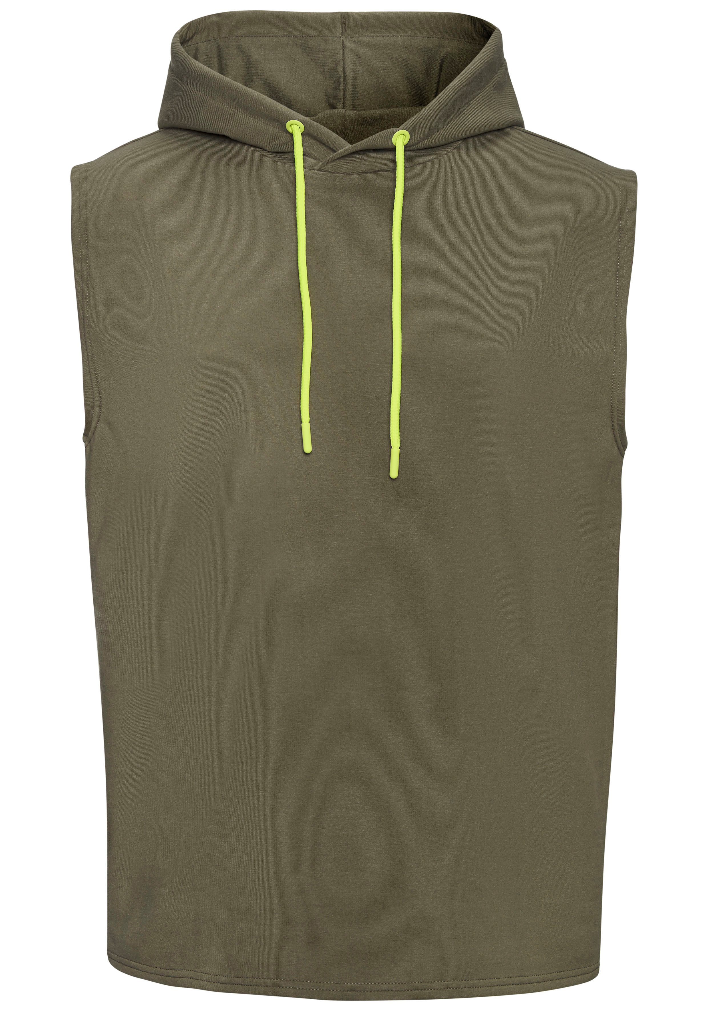 Le Jogger Performance Kapuzensweatshirt ohne Ärmel und mit kontrastfarbenen Details – Bild 2 von 5