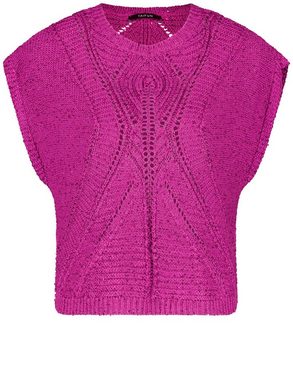 Taifun Kurzarmpullover Kurzarmpullover mit transparentem Ajoursmuster