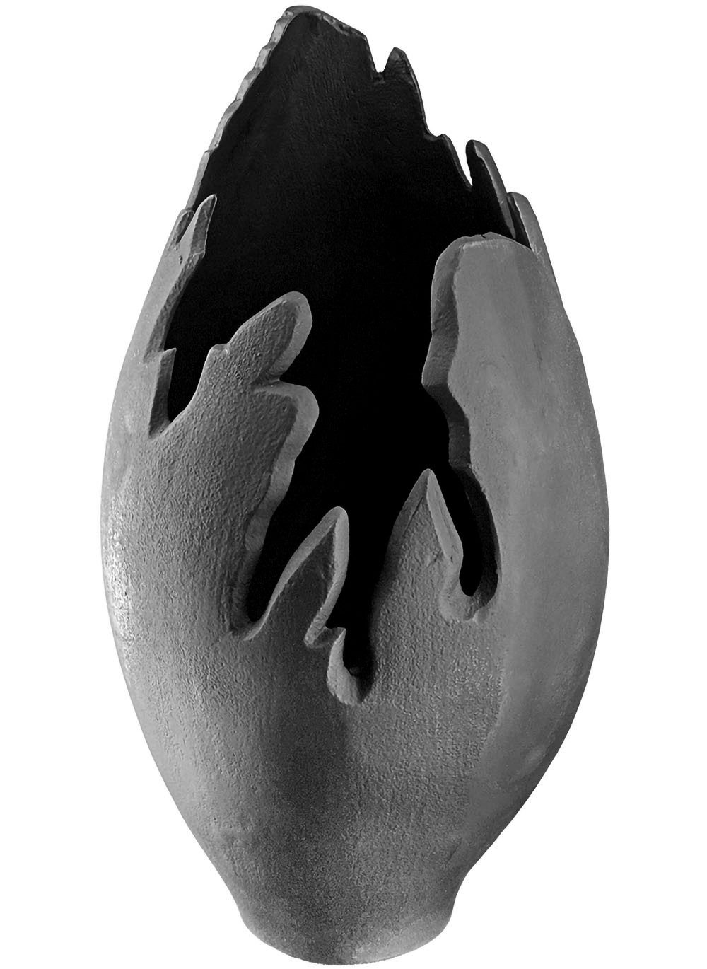 Dekovase Vulkano Flame, aus Aluminium, nicht wasserdicht