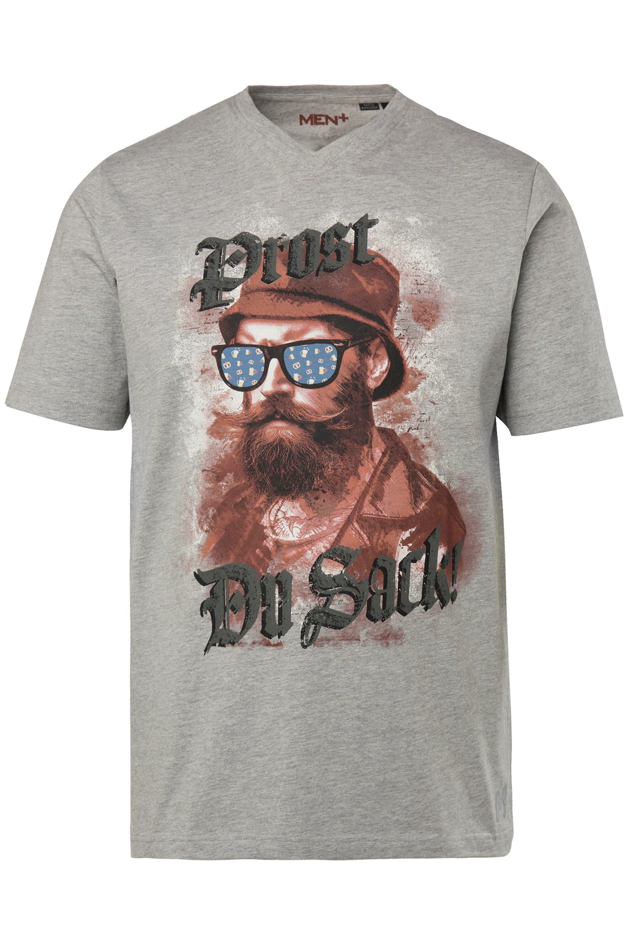 Men Plus T-Shirt T-Shirt Halbarm Trachten-Motiv V-Ausschnitt günstig online kaufen