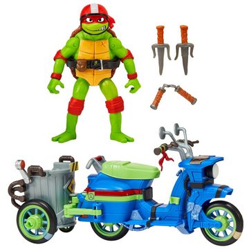 Playmates Toys Actionfigur Mutant Mayhem 30cm Fahrzeug mit Figur, (inkl. Waffe im filmgetreuen Design)