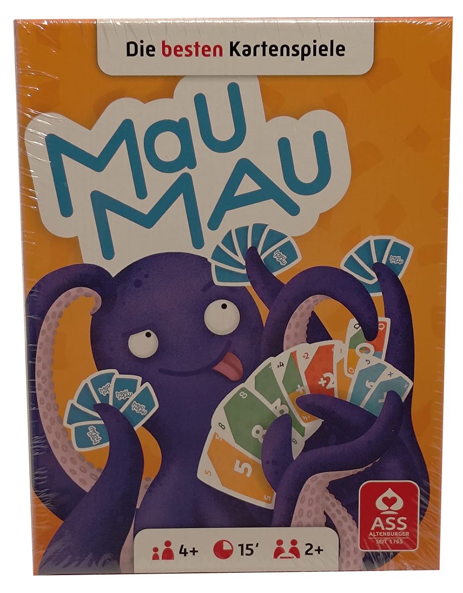 ASS Spiel ASS 22509587 Kartenspiel - Mau Mau - 107 Spielkarten mit Sonderkarten, Kartenspiel Mau Mau