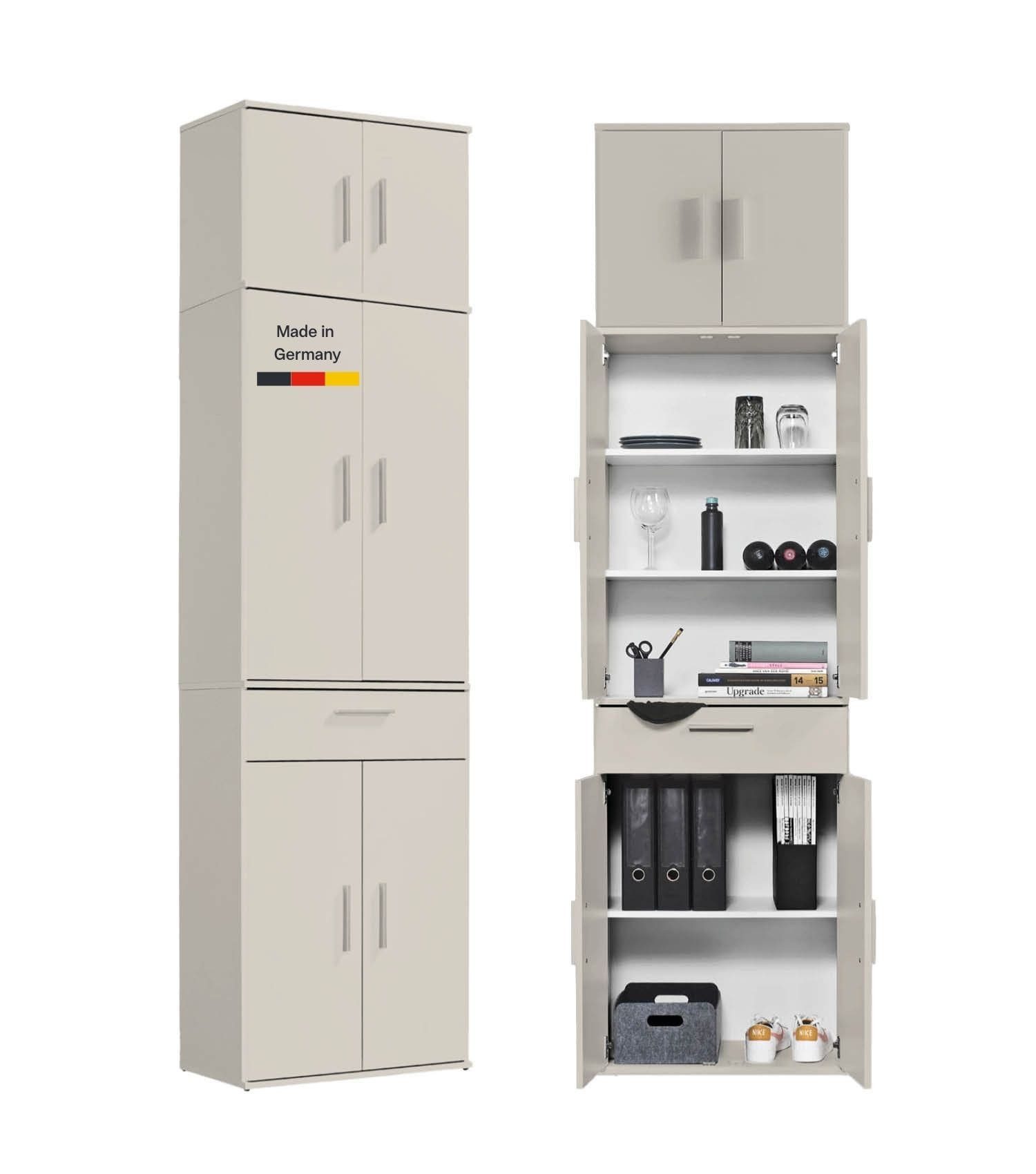 mokebo Mehrzweckschrank Der Extralange Made in Germany, Büroschrank, Aktenschrank, Flurschrank in Beige